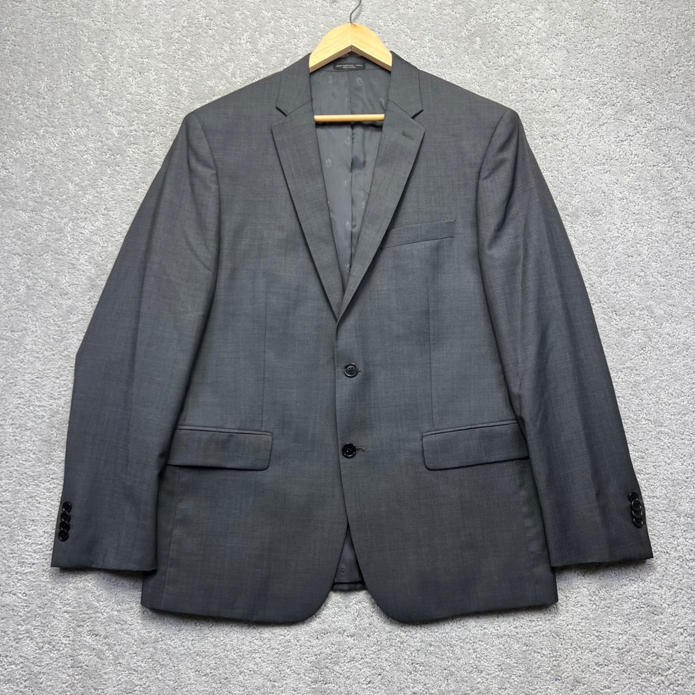 John Varvatos‎ Star USA Blazer Mens 44R Grey 100% Wool 2-Button Suit Jacket Coat